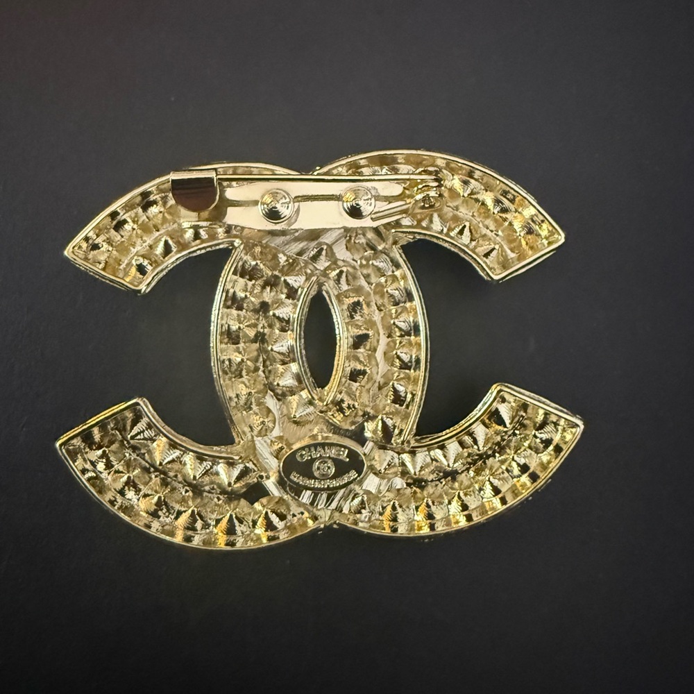 Brand new upcycled CHANEL Gold and Pearl Embellished Brooch - Picture 3 of 4